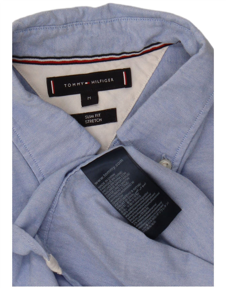 TOMMY HILFIGER Ανδρικό πουκάμισο Slim Fit Μεσαίο μπλε βαμβακερό
