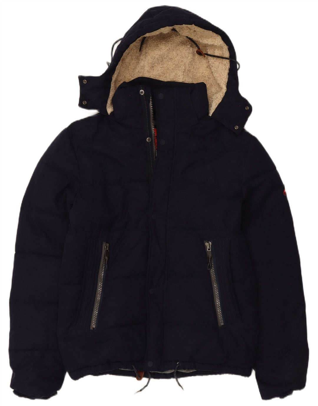 Superdry Ανδρικό μπουφάν με κουκούλα UK 38 Medium Navy Blue Polyester