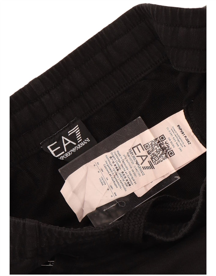 EMPORIO ARMANI Ανδρική αθλητική φόρμα παντελόνι Joggers Μεσαίο μαύρο βαμβακερό