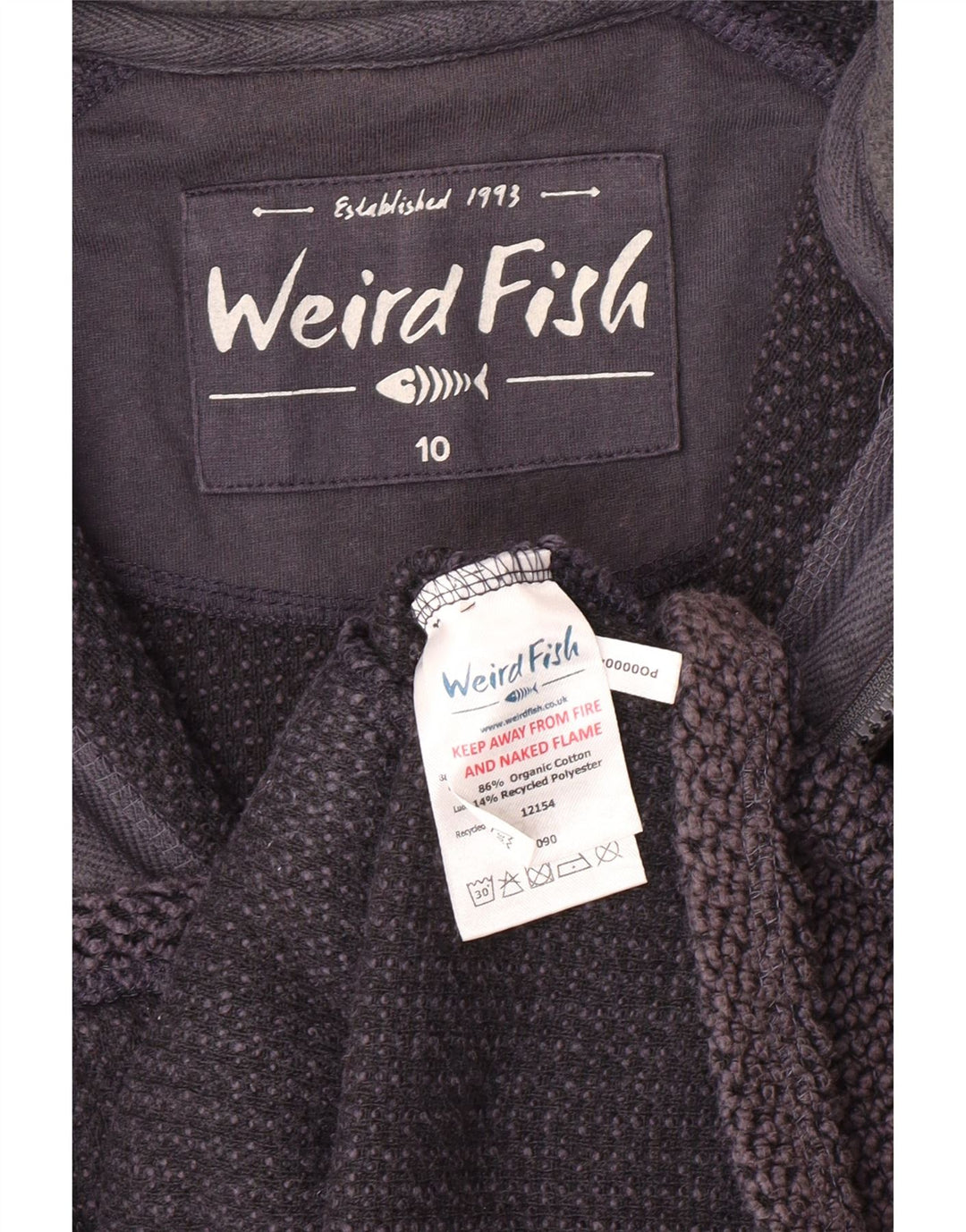 Γυναικεία αθλητική φόρμα WEIRD FISH Top Jacket UK 10 Small Navy Blue Cotton