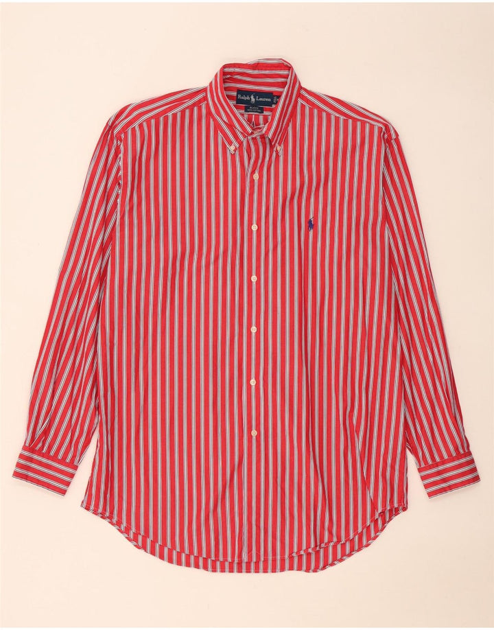 Ανδρικό πουκάμισο Ralph Lauren Blake Βαμβακερό μεσαίο κόκκινο ριγέ