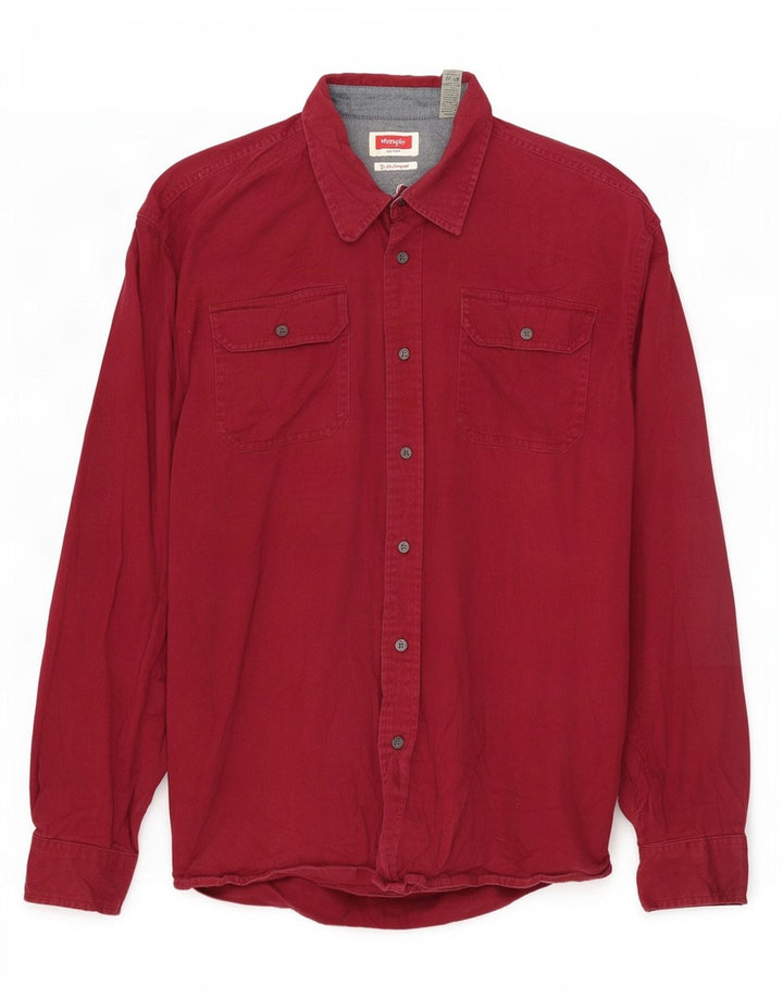 Ανδρικό πουκάμισο Wrangler XL βαμβακερό μπορντό