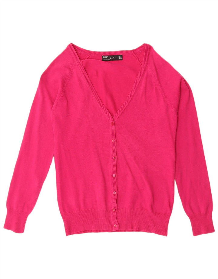 Zara Γυναικεία Ζακέτα UK 12 Medium Pink