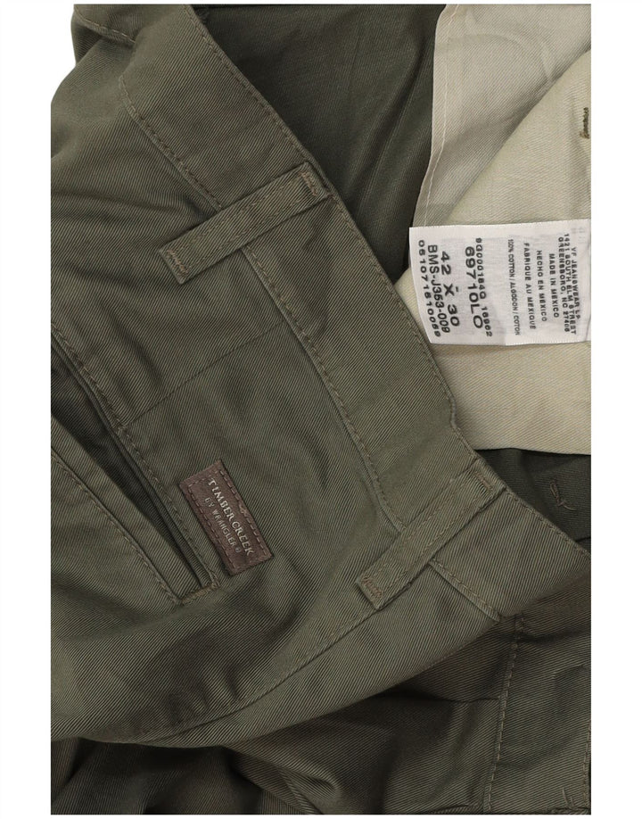 WRANGLER Ανδρικό παντελόνι Chino με καρφίτσες ξύλου Creek W42 L30 Χακί βαμβακερό
