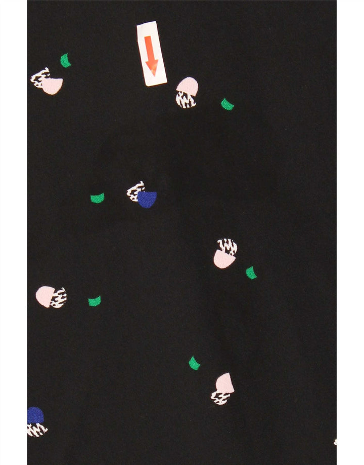 Marks & Spencer Γυναικείο Abstract Pattern φόρεμα A-Line UK 10 Small Black