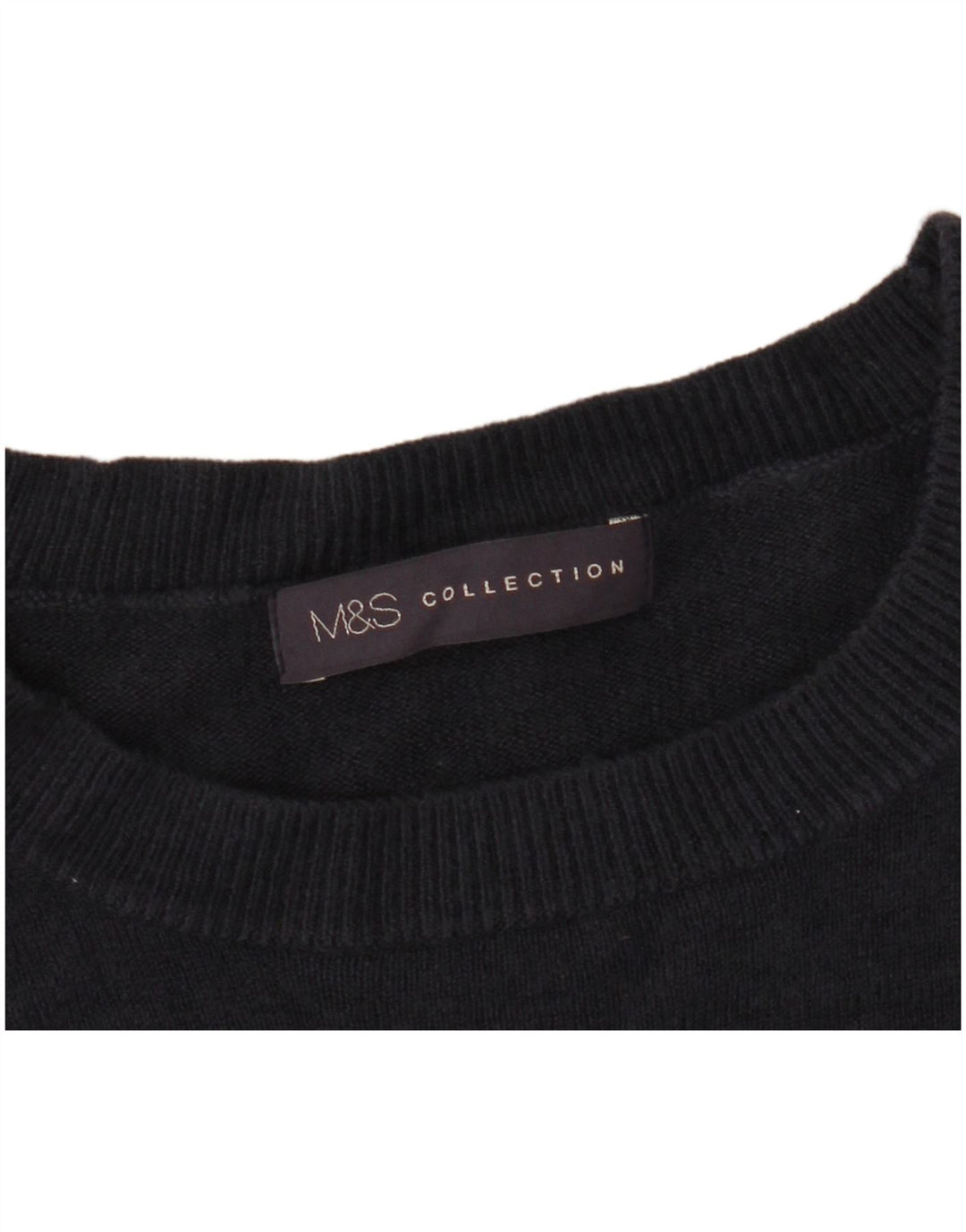 Marks & Spencer Γυναικείο πουλόβερ με λαιμόκοψη UK 14 Medium Navy Blue