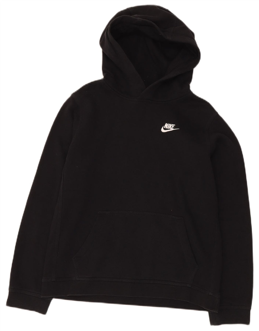 NIKE Boys Hoodie Jumper 13-14 Years XL Μαύρο βαμβακερό