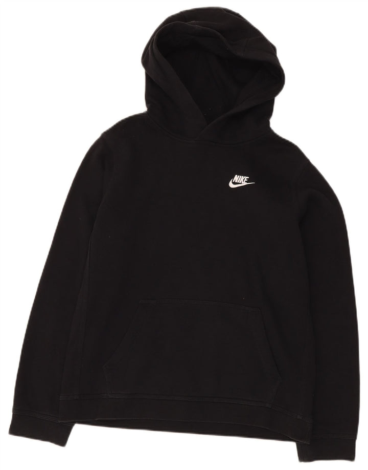 NIKE Boys Hoodie Jumper 13-14 Years XL Μαύρο βαμβακερό