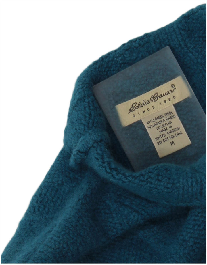EDDIE BAUER Γυναικείο πουλόβερ με λαιμό χελώνα UK 14 μεσαίο μπλε αρνί