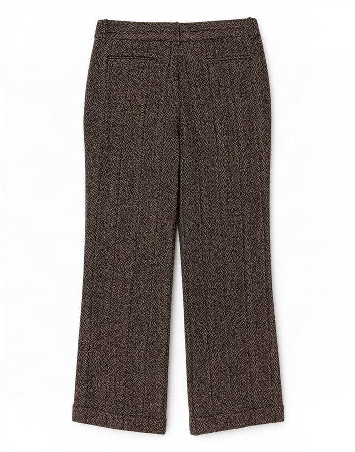 Zara Γυναικείο Bootcut Casual Παντελόνι EU 40 Medium W30 L30 Grey Ψαροκόκκαλο