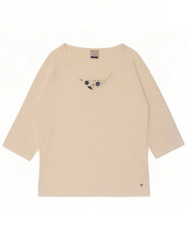 Champion Womens Easy Fit Top 3/4 μανίκι UK 18 XL Λευκό βαμβακερό