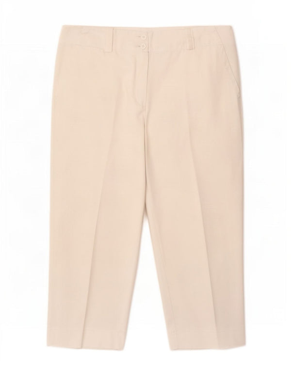 Γυναικείο παντελόνι Nike Dri Fit Capri UK 14 Medium W32 L22 Λευκό πολυεστέρα