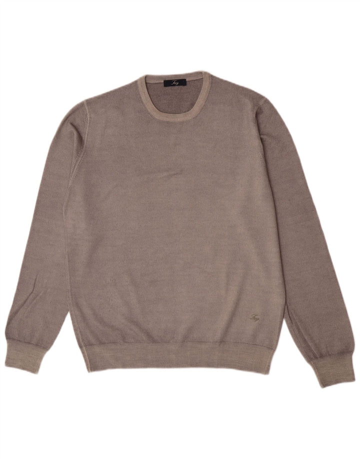 Πουλόβερ Fay Mens Crew Neck Jumper IT 48 Medium Grey