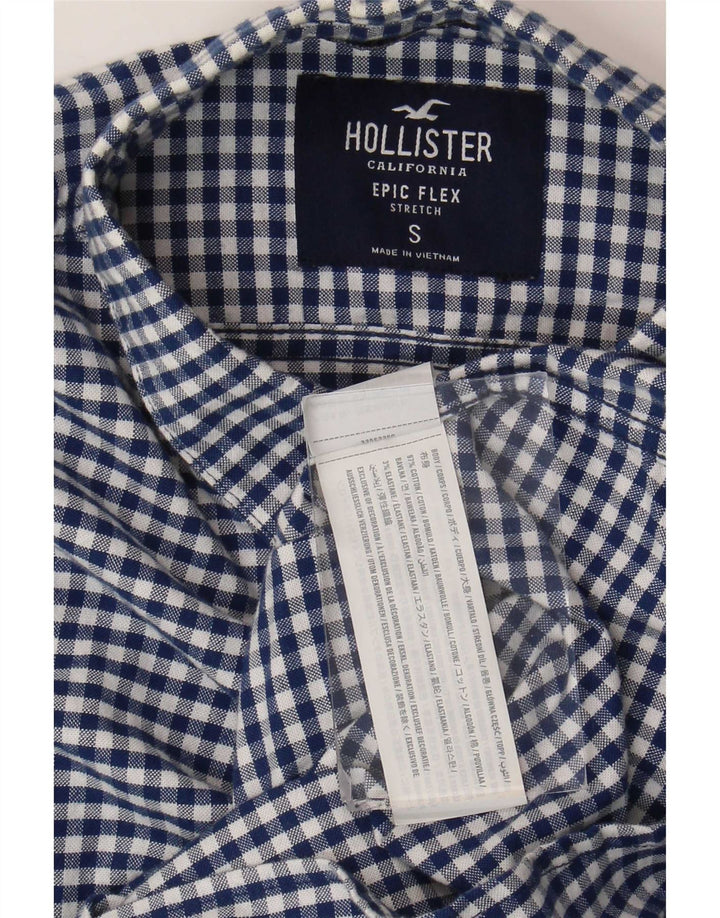 Ανδρικό πουκάμισο Hollister Small Blue Gingham Cotton