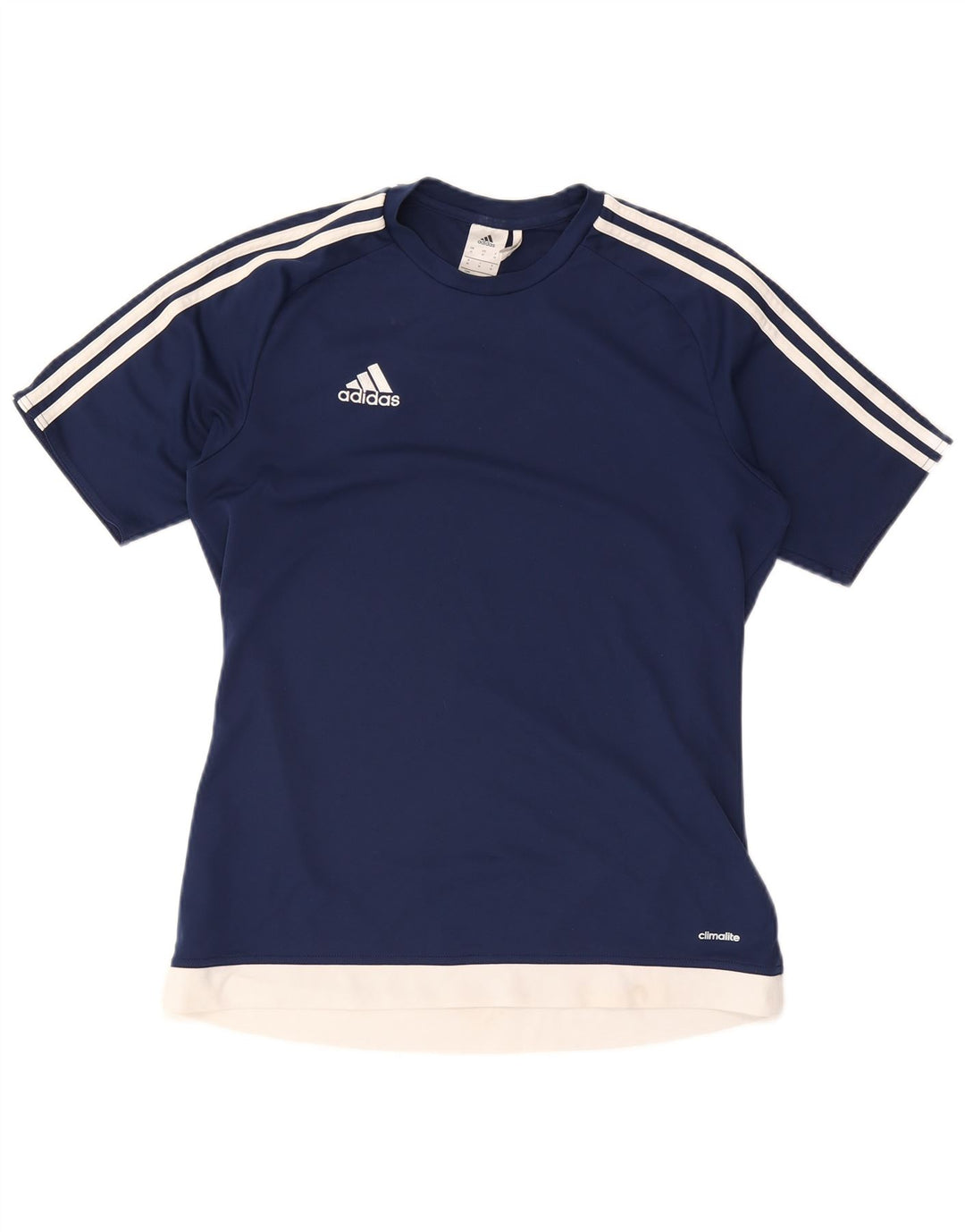 Ανδρικό T-Shirt Climalite ADIDAS Top Medium Navy Blue Colorblock Πολυεστέρας