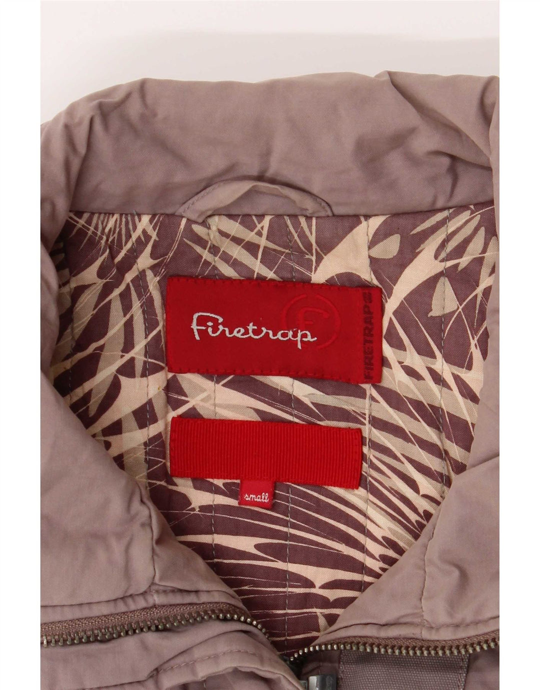 Firetrap Γυναικείο Bomber Jacket UK 10 Small Grey Cotton
