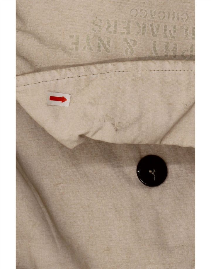 MURPHY & NYE Γυναικείο παλτό με διπλό στήθος UK 14 μεσαίο βαμβακερό μπεζ