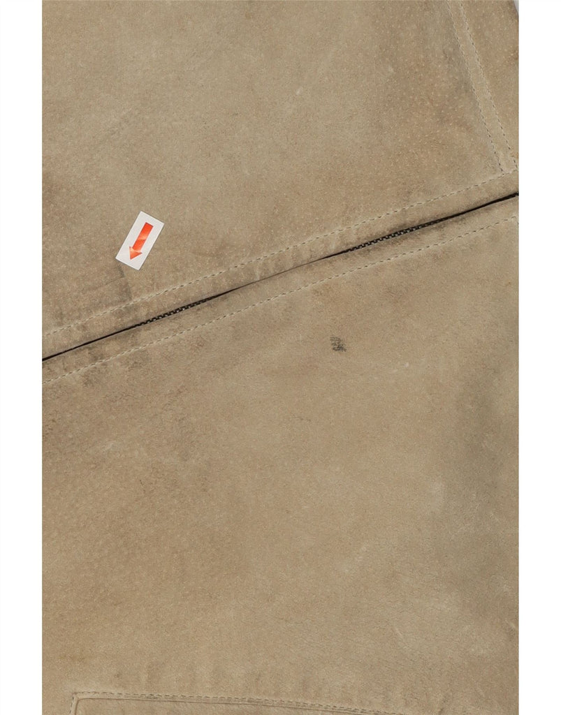 CALVIN KLEIN Mens Suede Jacket UK 38 Medium Beige Leather Vintage Calvin Klein and Second-Hand Calvin Klein from Messina Hembry 