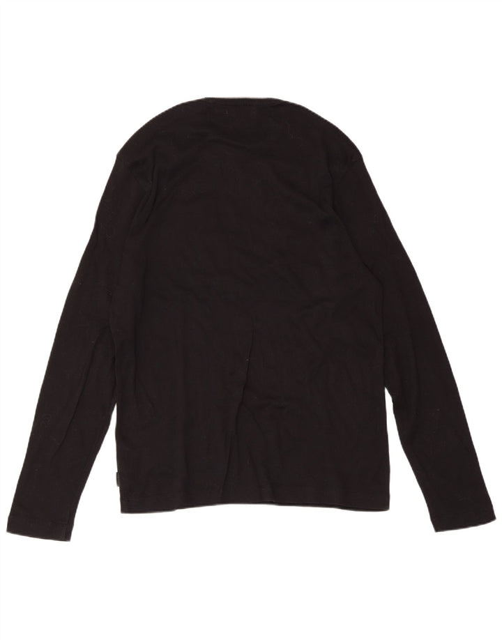 Calvin Klein Ανδρικό πουλόβερ με λαιμόκοψη, μεσαίο μαύρο βαμβακερό