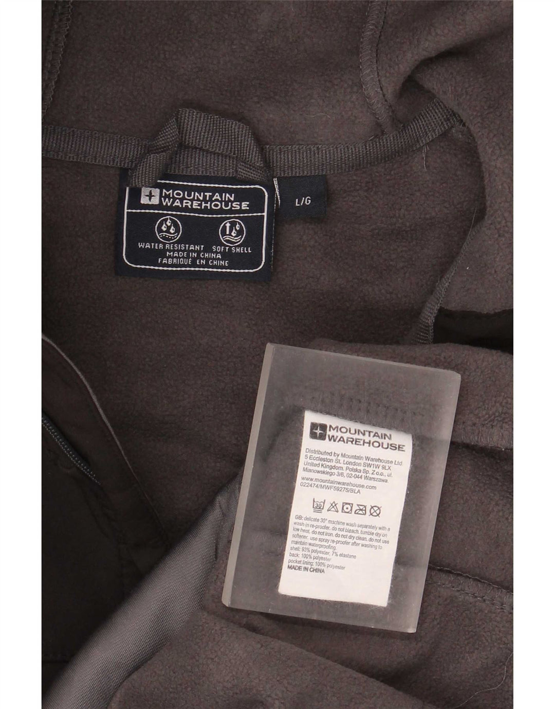 Ανδρικό μπουφάν με κουκούλα Mountain Warehouse Windbreaker UK 40 Large Black