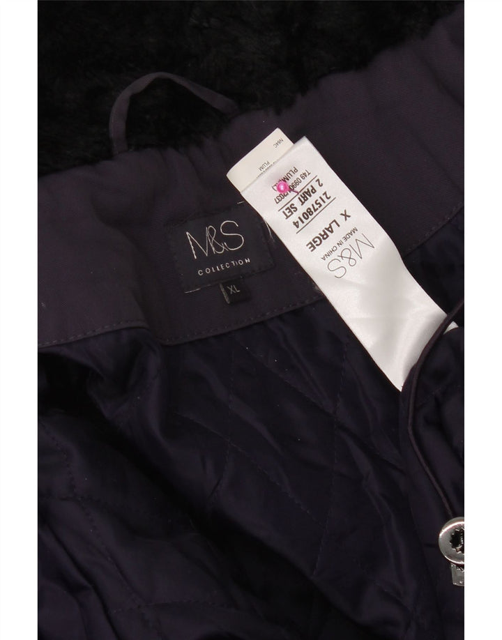 Marks & Spencer Γυναικείο παλτό UK 18 XL Purple Polyamide