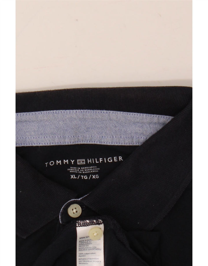 Tommy Hilfiger Ανδρικό πουκάμισο Polo XL Navy Blue Cotton