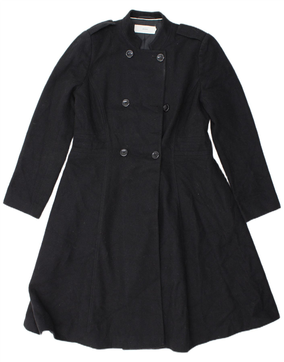 John Lewis Γυναικείο παλτό με διπλό στήθος UK 12 Medium Black
