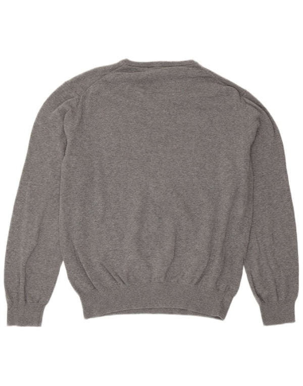 Crew Clothing Γυναικείο πουλόβερ με λαιμόκοψη με V λαιμόκοψη UK 14 μεσαίο βαμβακερό γκρι