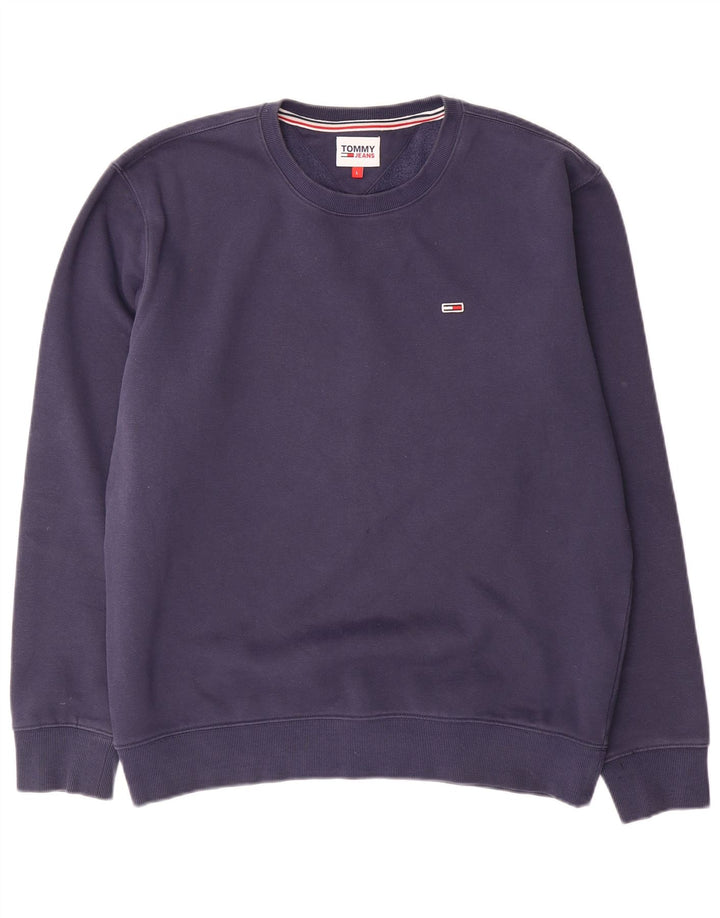 Ανδρικό φούτερ Tommy Hilfiger Jumper Large Navy Blue Cotton