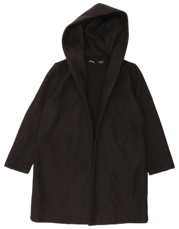 Zara Γυναικείο Πανωφόρι με Κουκούλα UK 10 Small Black Polyester