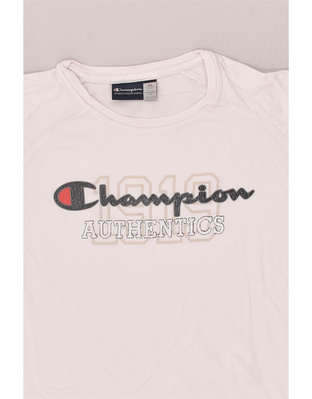 CHAMPION Boys Graphic T-Shirt Top 13-14 Years XL White | Vintage Champion | Thrift | Second-Hand Champion | Used Clothing | Messina Hembry 