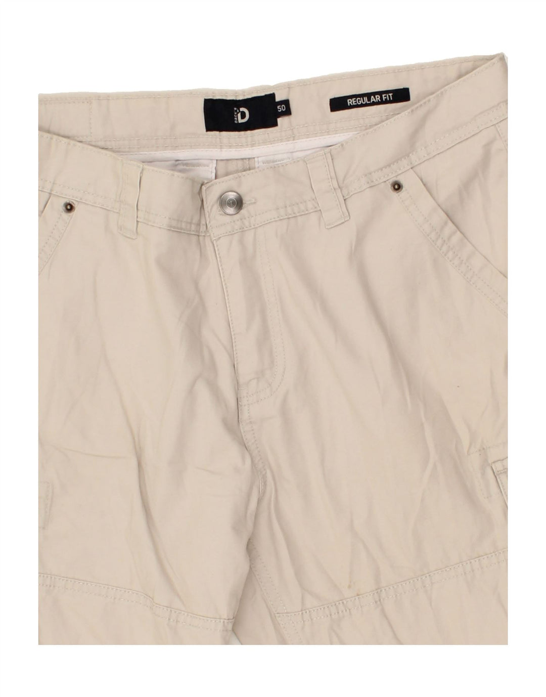 DACK'S Mens Regular Fit Cargo Shorts IT 50 Large W34 Grey Cotton Vintage Dack's and Second-Hand Dack's from Messina Hembry 