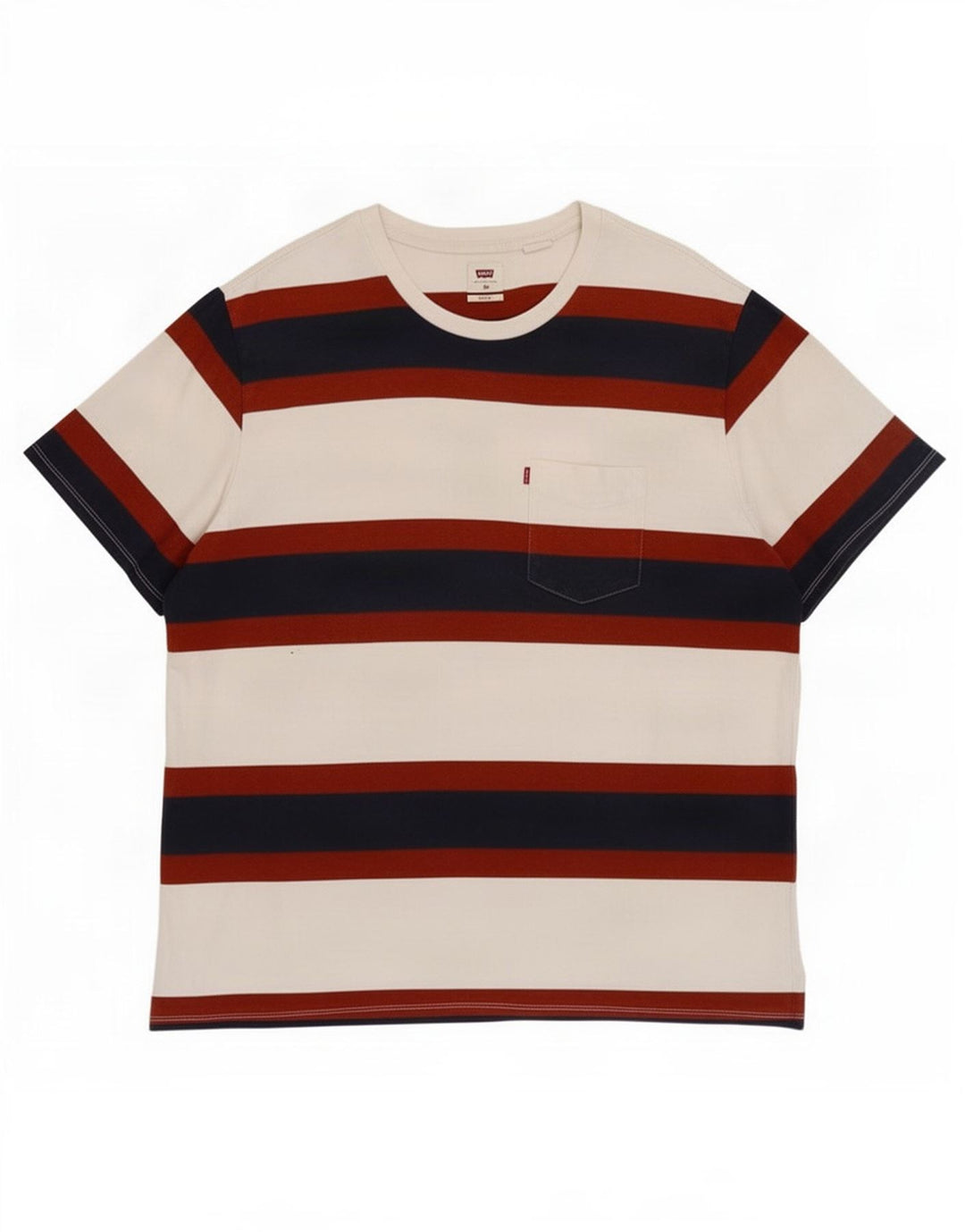 Ανδρικό T-Shirt Levi's Relaxed Top XL Λευκό ριγέ βαμβακερό