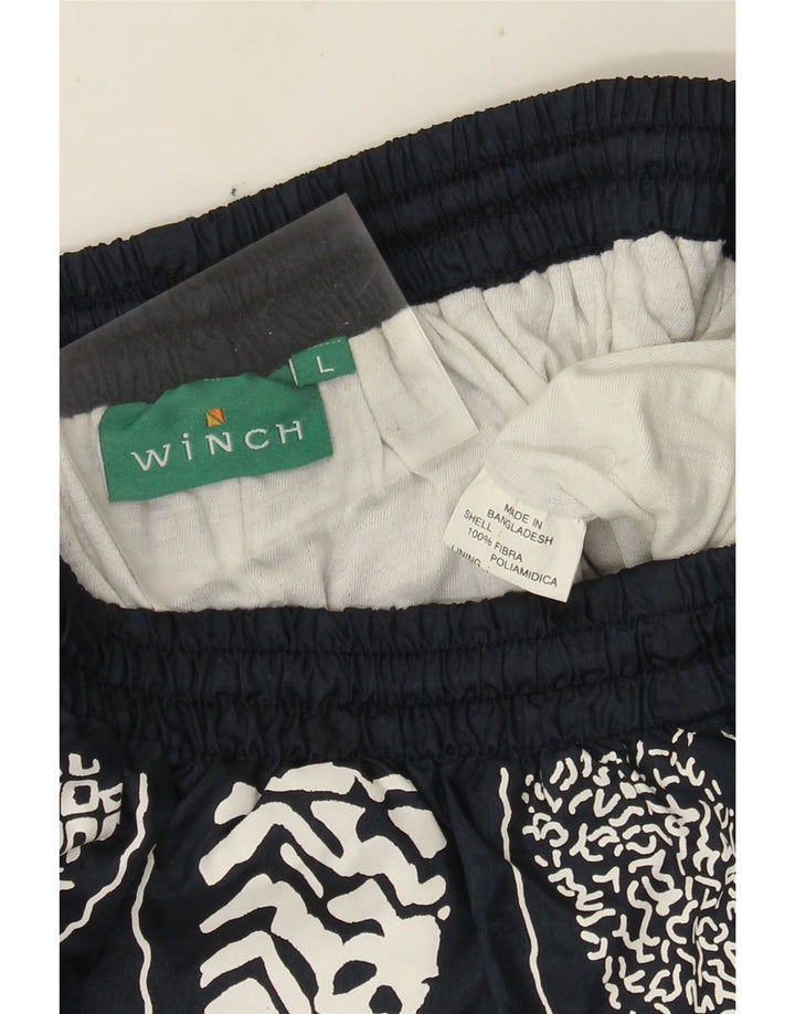 Vintage Boys Abstract Pattern Αθλητικά σορτς 11-12 ετών Μεγάλο Navy Blue