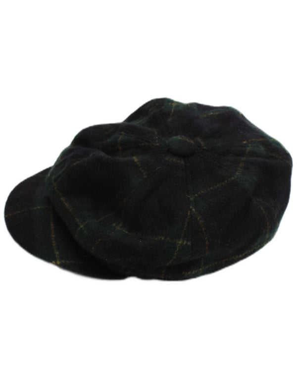 Vintage Ανδρικό Flat Cap Small Navy Blue Check