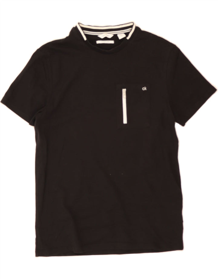 CALVIN KLEIN Mens T-Shirt Small Black Cotton Vintage Calvin Klein and Second-Hand Calvin Klein from Messina Hembry 