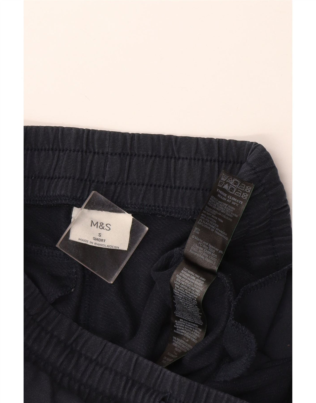 Ανδρική αθλητική φόρμα Marks & Spencer Παντελόνι Μικρό Navy Blue από βαμβάκι