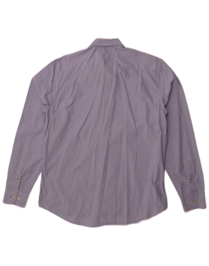 Ανδρικό πουκάμισο Lacoste Slim Fit Μέγεθος 42 Μεγάλο μπλε βαμβακερό ρίγες