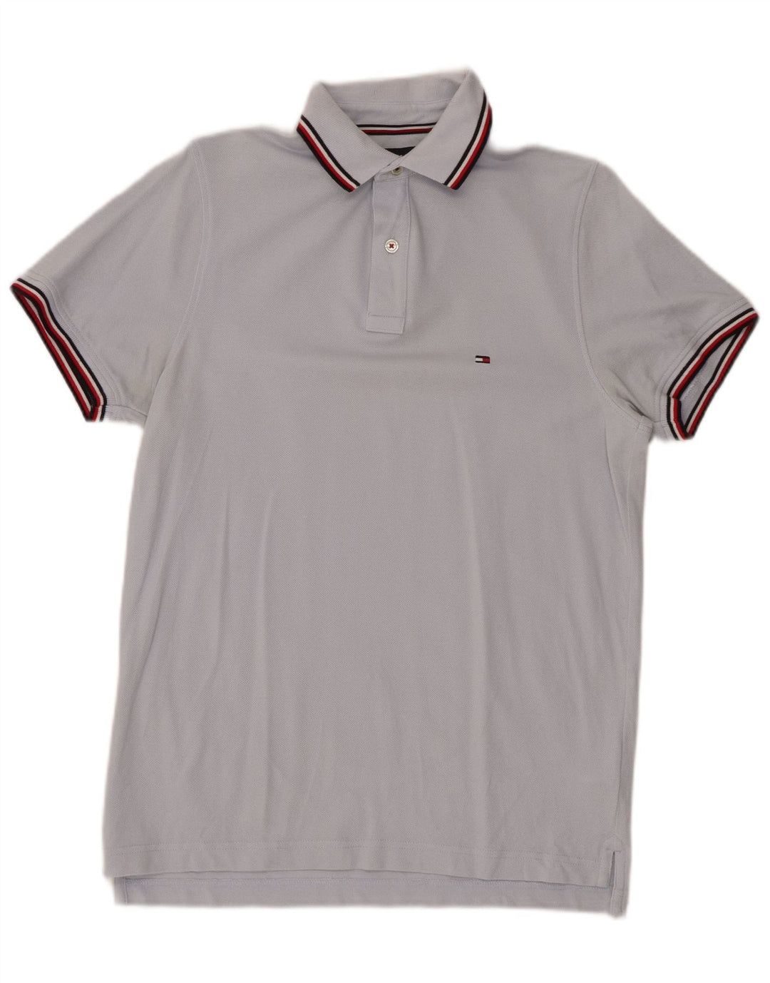 TOMMY HILFIGER Ανδρικό πουκάμισο Polo Slim Fit Μικρό μπλε βαμβακερό