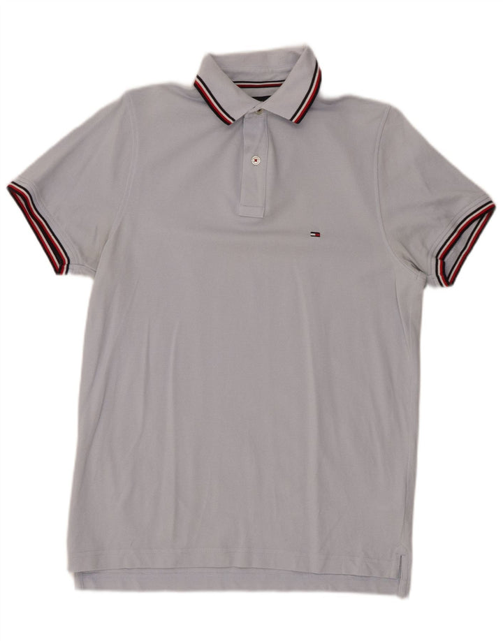 TOMMY HILFIGER Ανδρικό πουκάμισο Polo Slim Fit Μικρό μπλε βαμβακερό