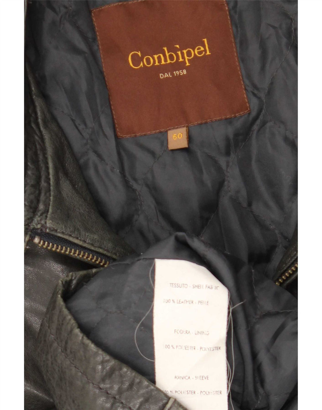 Conbipel Γυναικείο Biker Jacket IT 54 2XL Μαύρο Δερμάτινο