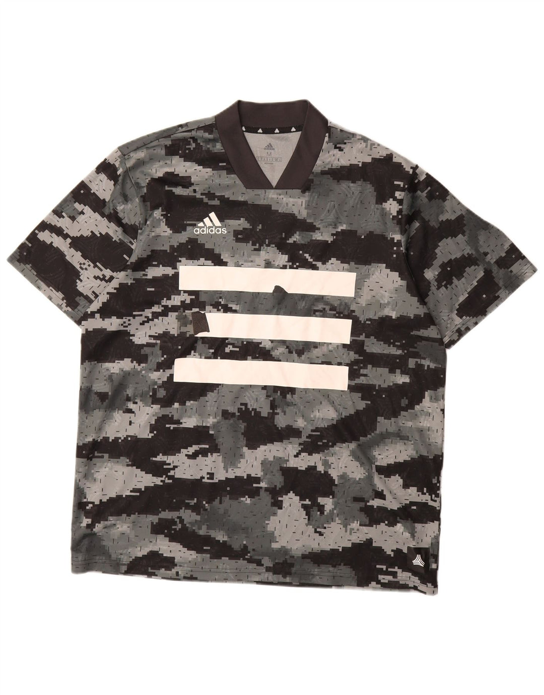 Ανδρικό γραφικό T-Shirt ADIDAS Top Medium Grey Camouflage Polyester