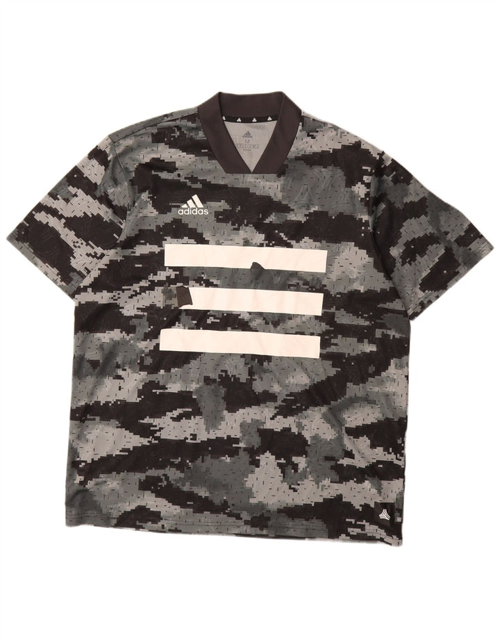 Ανδρικό γραφικό T-Shirt ADIDAS Top Medium Grey Camouflage Polyester
