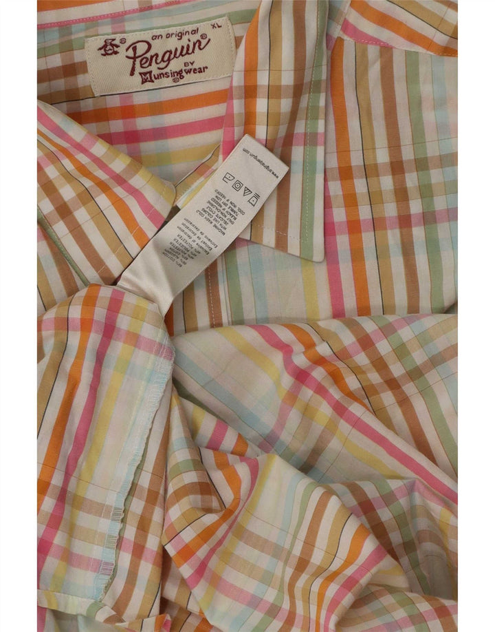 Ανδρικό Penguin Heritage Κοντό μανίκι Slim Fit Πουκάμισο XL Πολύχρωμο Check