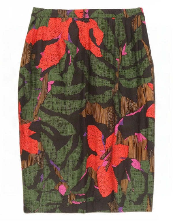 Vintage γυναικεία ίσια φούστα W24 XS Πολύχρωμη Floral