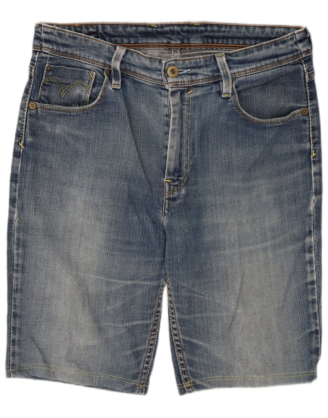 Γυναικείο τζιν σορτς Levi's W32 μεγάλο μπλε βαμβακερό