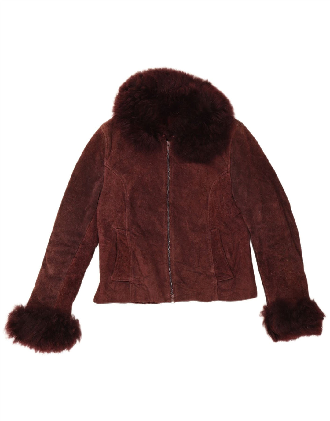 Vintage γυναικείο σακάκι Sherpa UK 10 Small Burgundy