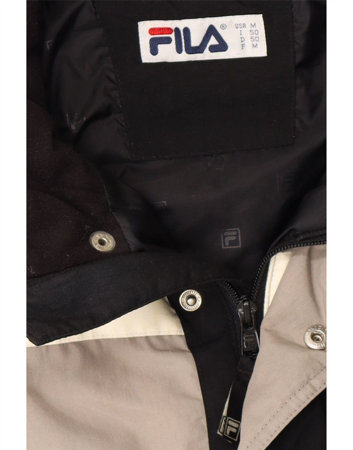 Ανδρικό μπουφάν FILA με επένδυση UK 38 Medium Black Colorblock Polyamide