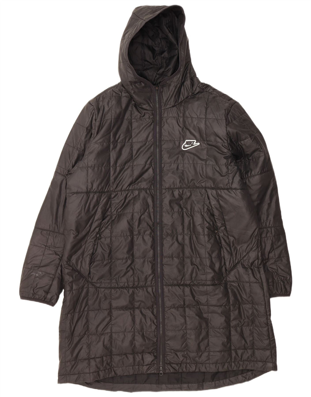 Ανδρικό παλτό NIKE με κουκούλα UK 42 XL Μαύρο πολυεστέρα