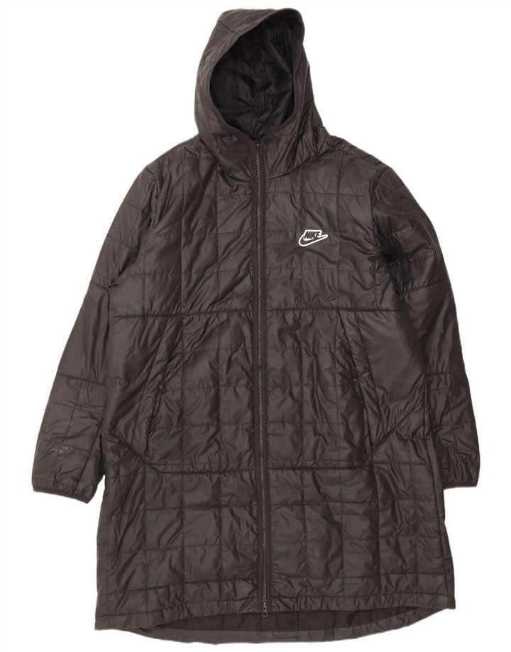 Ανδρικό παλτό NIKE με κουκούλα UK 42 XL Μαύρο πολυεστέρα